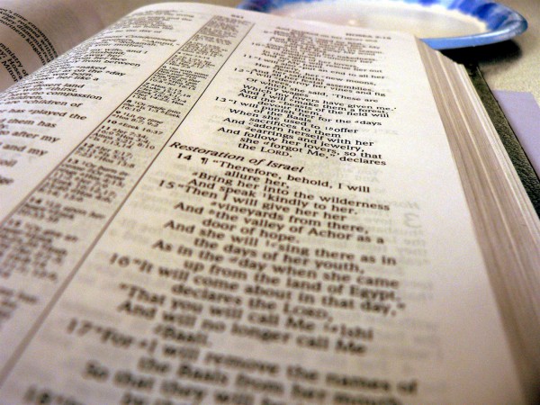 Bible open to book of Hosea