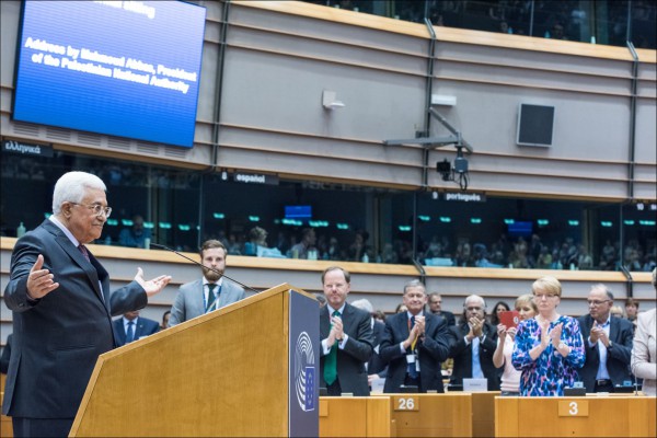 Mahmoud Abbas gives his address to the EU Parliament.  (© European Union 2016 - European Parliament)