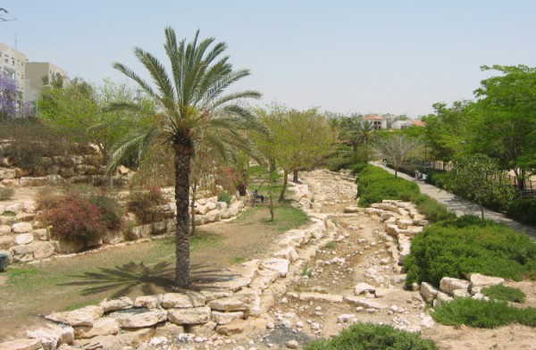 A dry riverbed in Be'er Sheva