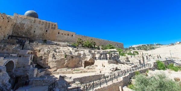 Ancient ruins next to the Temple Mount.