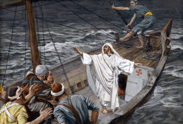 Jesus stilling the tempest by James Tissot