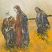 Yeshua and His Disciples in a Meadow oil painting