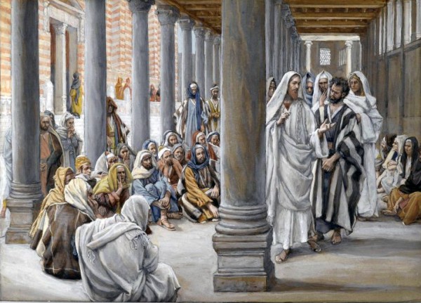 Yeshua (Jesus) Walks in the Portico of Solomon_ James Tissot