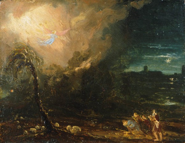 The Angel Appearing to the Shepherds (1831), by Thomas Cole depicts the Shekhinah Glory that accompanied the angel as he announced the birth of the Savior, Yeshua to the shepherds (Luke 2:9).