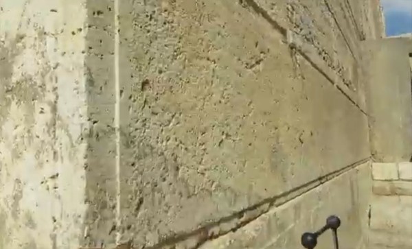 In ancient building practice, a cornerstone like this one (on the southern wall of the Temple Mount in Jerusalem) was the first laid stone, onto which all other stones would be laid. (YouTube capture)