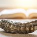 Shofar, ram' horn, in front of Bible